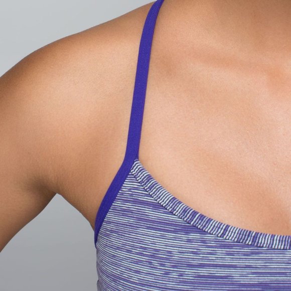 Lululemon Flow Y Bra IV Wee Are From Space Brusied Berry / Bruised Berry sz4 EUC - Picture 5 of 14